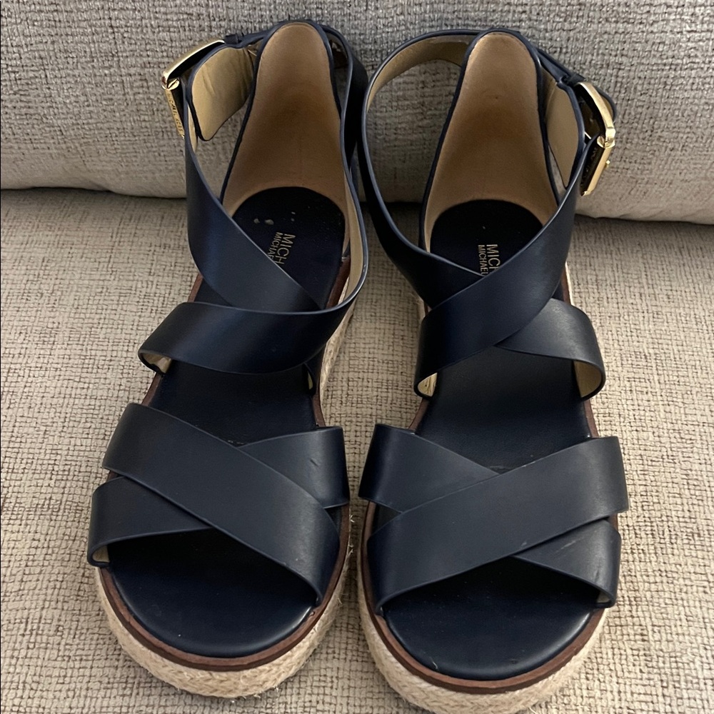 Michael Kors Navy Strappy Sandals